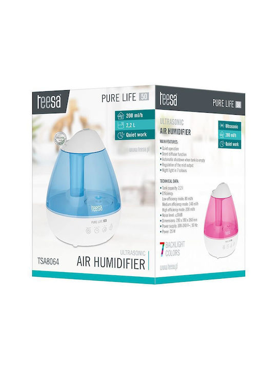 Teesa LED Aromatherapie-Diffusor Ultraschall mit Timer 80ml Teesa LED Aromatherapie-Diffusor Ultraschall mit Timer 80ml