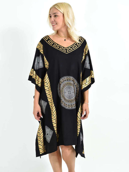 Potre Feminin Caftan de Plajă Negru