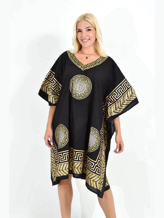 Potre Damen Kaftan Strand Schwarz