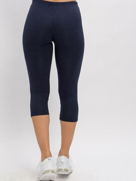Women's Capri Training Legging Navy Blue
