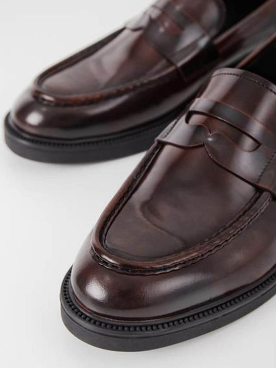 Alex M Leather Men's Loafers in Burgundy Color