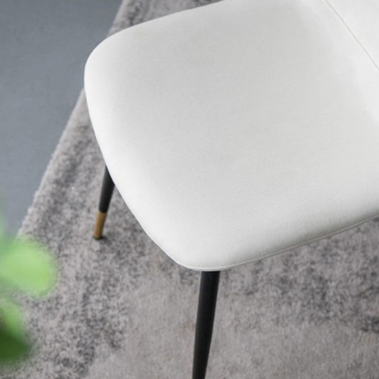 Quarteto Dining Room Fabric Chair Ecru 44x55x90cm 4pcs
