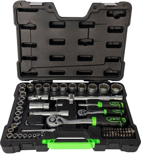 JBM Set Ratchet 1\2" & 1\4" 74pcs