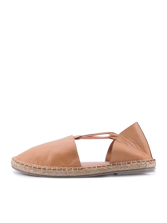Carla Women's Leather Espadrilles Tabac Brown