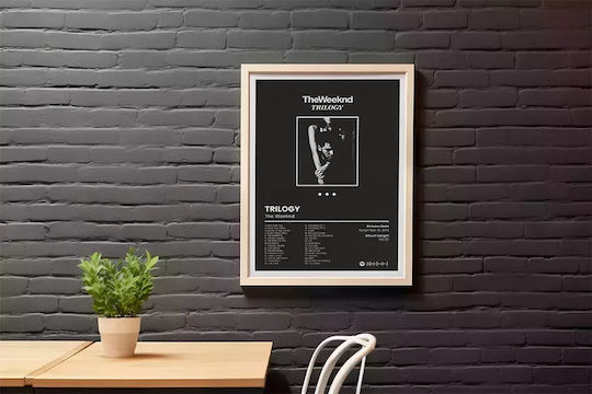 Poster Muzical Weeknd Trilogy Ms096 21cm X 30cm Cadru Din Lemn Negru