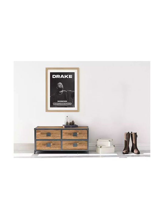 Music Poster Drake Scorpion Ms094 21cm x 30cm Λευκός Κάδρο Pvc