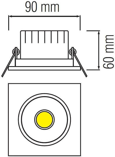 Horoz Electric Μονό LED Θερμό Λευκό Σποτ σε Ασημί Χρώμα Horoz Electric Μονό LED Θερμό Λευκό Σποτ σε Ασημί Χρώμα