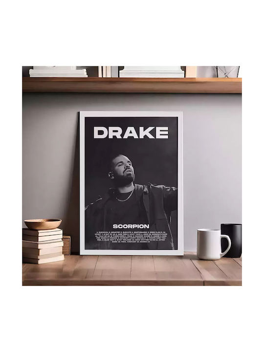 Music Poster Drake Scorpion Ms094 21cm x 30cm Λευκός Κάδρο Pvc