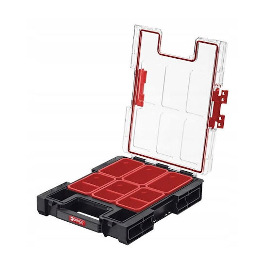Qbrick QBrick System One Tool Compartment Organiser 6 Slot with Removable Box Red 36.5x36.5x7.7cm