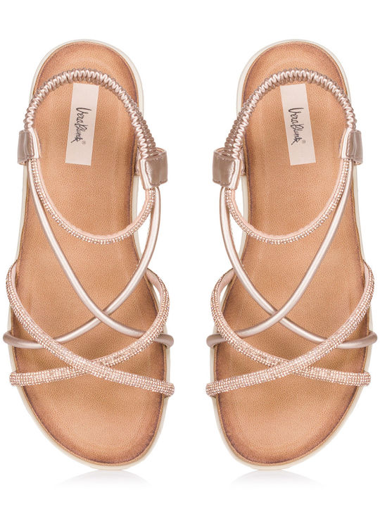Flache Sandalen Für Damen Gold