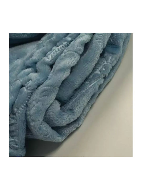 Serafino Decke Wickeltücher für Kinderzimmer Blau mit Tierchen 75x100cm
