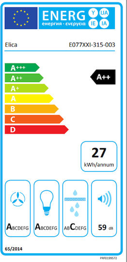 Elica NEAT @ BL/A/80 Hotă Coș De Fum 80cm Neagră Cu Wi-Fi