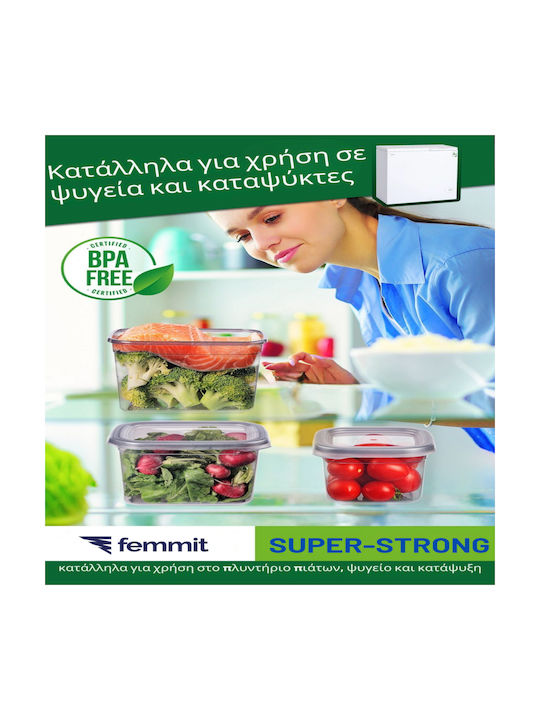 Femmit Σετ 6 Τμχ Βάζα Γενικής Χρήσης 3200 Ml Αεροστεγές Καπάκι Πλαστικό