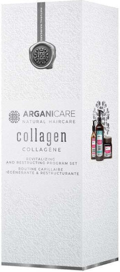 Arganicare Trio Cu Colagen Seturi Pentru Par Reconstrucție Și Hrană Pentru Păr Subțire Cu Șampon Mască Și Ulei
