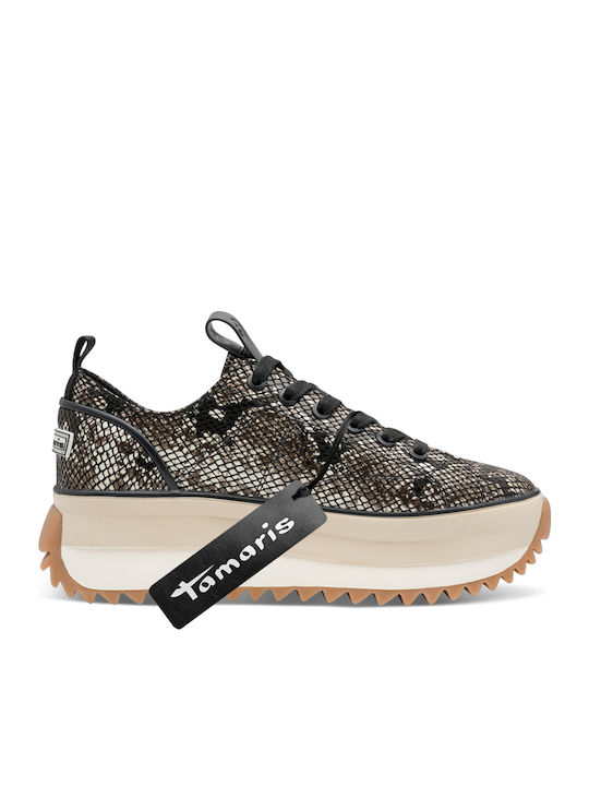 Sneakers Anatomici Pentru Femei Negri Cu Model De Șarpe