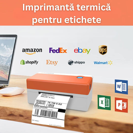 Принтер за етикети Директен термотрансфер USB 203 dpi