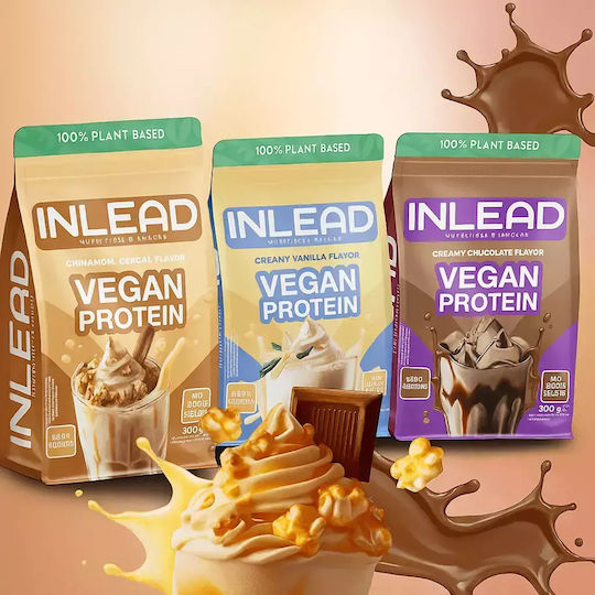 Inlead Nutrition Vegan Protein Protein Soja Ohne Gluten & Laktose mit Geschmack Creamy Vanilla 500gr