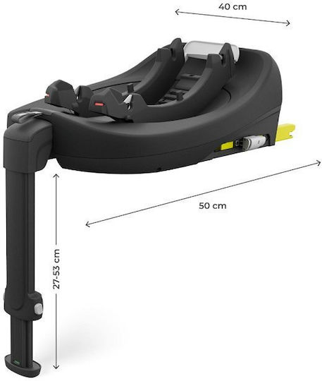 Kinderkraft База за бебешка седалка за кола Черен с Isofix