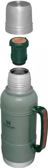Stanley Artisan Bottle Thermos Stainless Steel BPA Free 1.4lt Hammertone Green