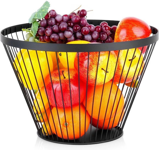 Nava Fruitieră Metalic Negru 30x30x20buc Nava Fruitieră Metalic Negru 30x30x20buc