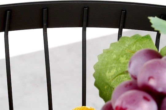 Nava Fruit Bowl Metallic Black 30x30x20cm