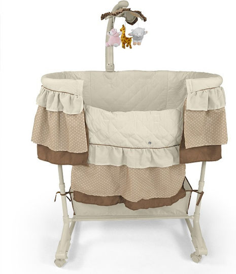 Milly Mally Cradle with Mattress and Wheels Brown