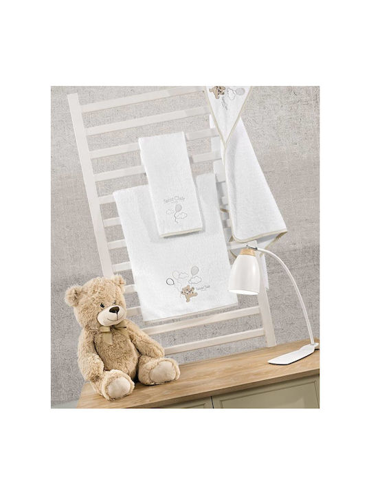 Saint Clair Set de prosoape pentru copii 2pcs Freddy Albe
