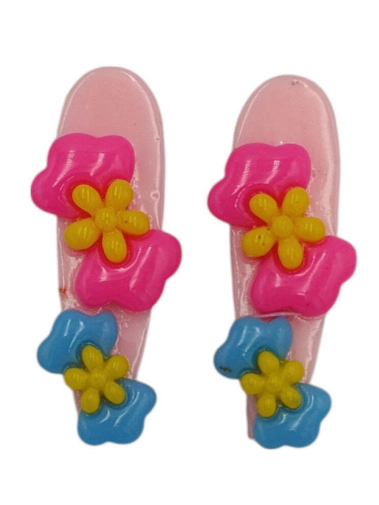 Kinder Bobby Pin Mehrfarbig in Rosa Farbe (Verschiedene Designs) 2St