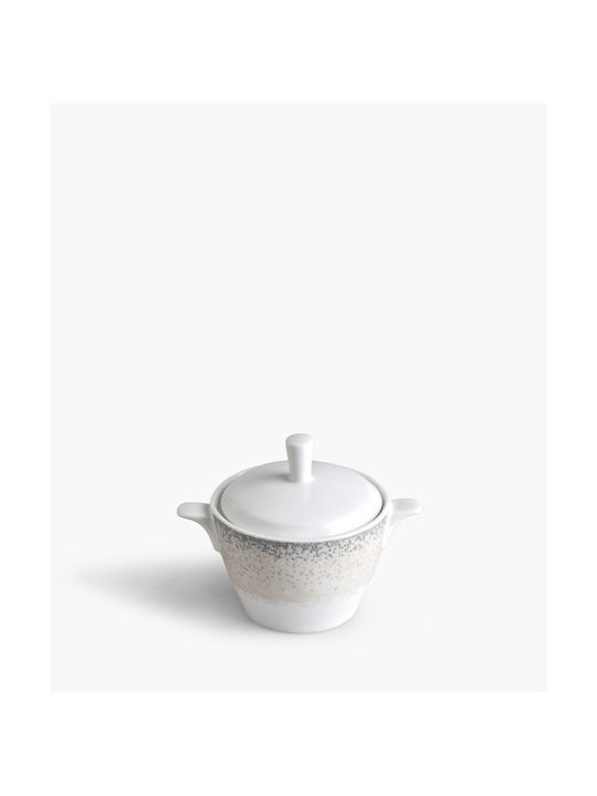 Ionia Apeiron Porcelain Sugar Bowl Beige