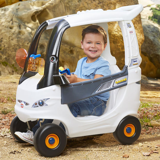 Little Tikes Космическо Количка Езда На с Ръкохватка За Родител За 12+ Месеца Бяла