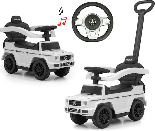 Milly Mally Mercedes G350D Baby Push Walker with Parental Handle White