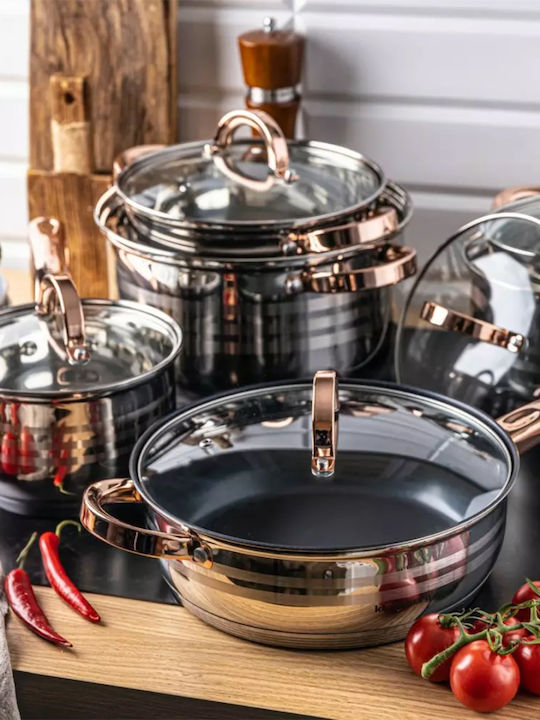 Klausberg Kochgeschirr-Set Silver / Rose Gold 12Stück