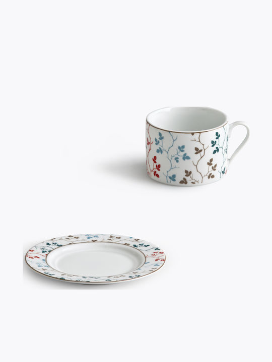 Ionia Комплект чаши Чай от Порцелан Бели 6бр