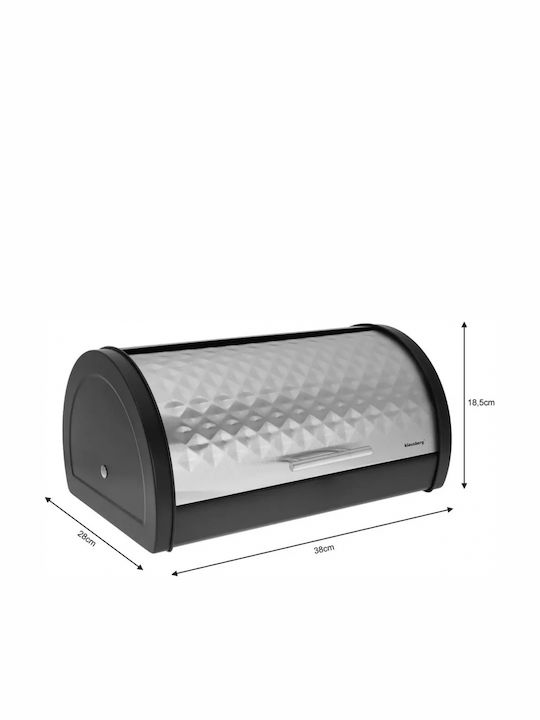Klausberg Кутия за хляб Inox Сива 38x28см