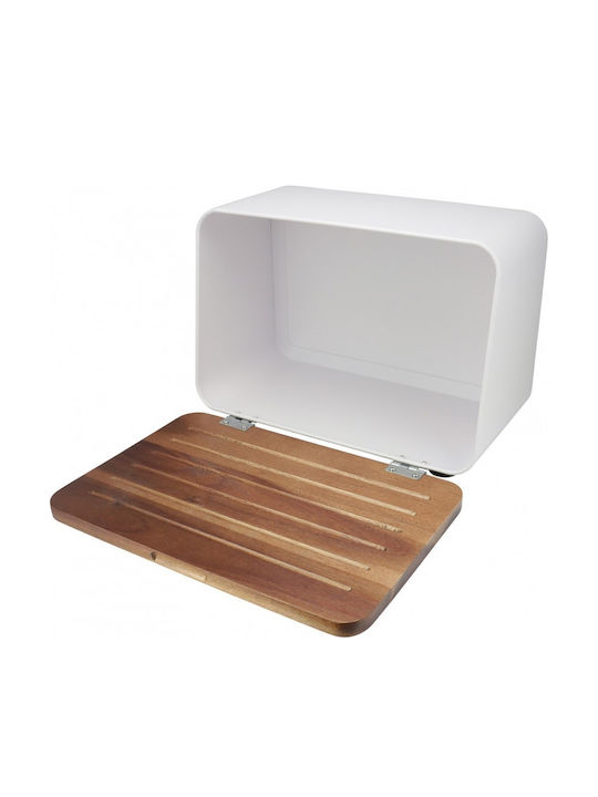 Husla Bread Box Wooden Gray 35x25x18.5cm