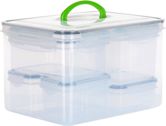 Vilde 7 Lunch Boxes Lids & Airtight Closure Bpa-Free Various Sizes 670ml To 8200ml Set Of 7 Transparent