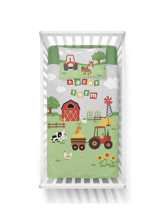 Detexpol Set Copertă de Pătuț cu Față de Pernă Multicoloră 100x135cm.