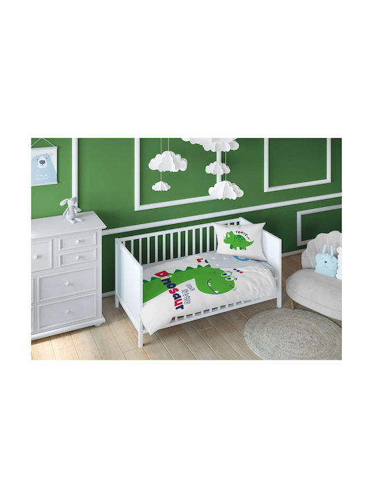 Detexpol Set Copertă de Pătuț cu Față de Pernă Multicoloră 100x135cm.