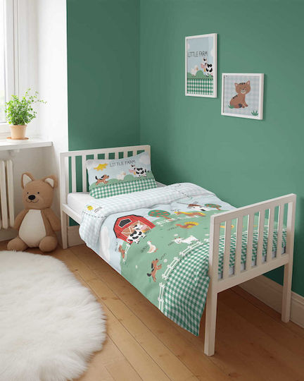 Detexpol Baby Duvet Cover Set With Pillowcase Green 100x135cm