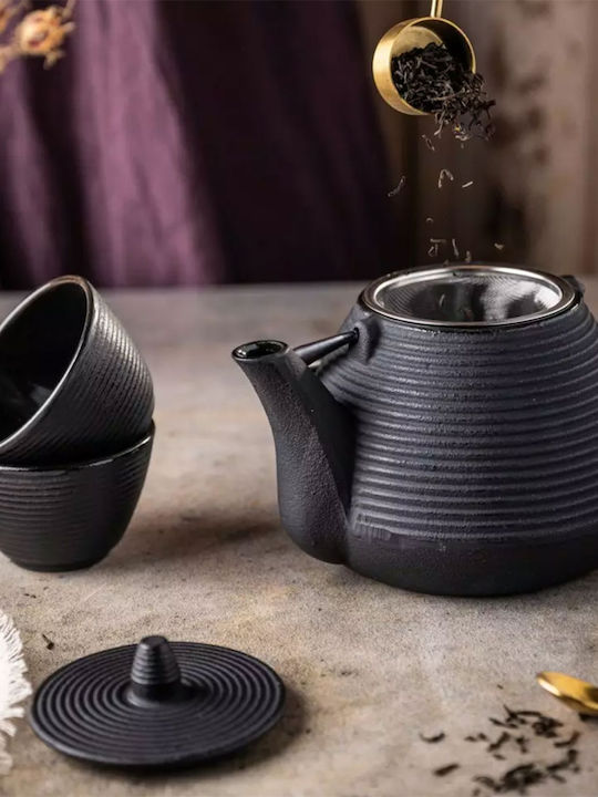 Χυτοσίδηρος Βραστήρας 2 Φλιτζάνια Kinghoff Kh 1846 1 L Φίλτρο Επαγωγή Μαύρο