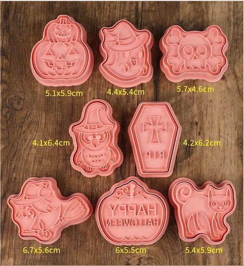 Halloween Pumpkin Cat Witch Stamp Cutters Set of 8