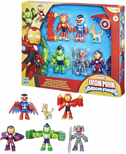 Hasbro Marvel Iron Man and His Awesome Friends Armored-Up Avengers Pack for Ages 3 Plus