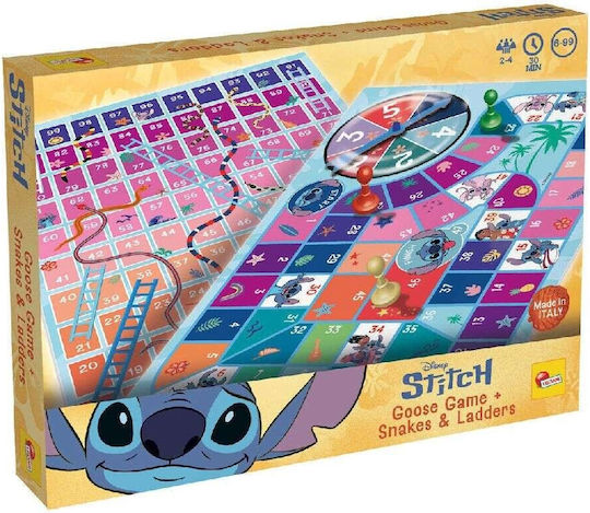 Επιτραπέζιο Παιχνίδι Παιχνίδι της Χήνας Stitch & Φιδάκι για 2-4 Παίκτες 6+ Ετών Lisciani Giochi