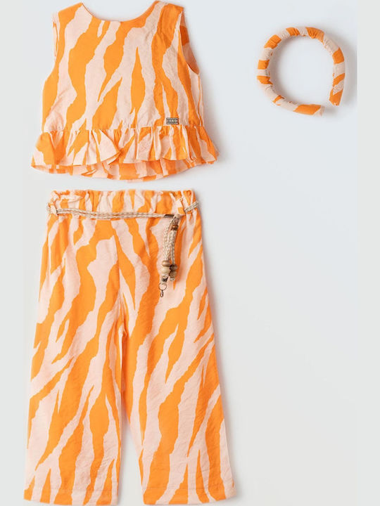 Kids' Set with Pants Summer 2pcs Orange