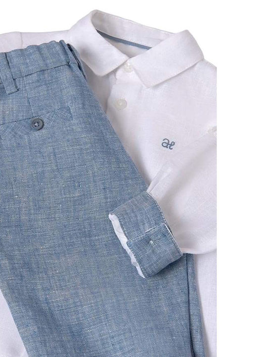Kids' Set with Pants Summer 2pcs White-Blue