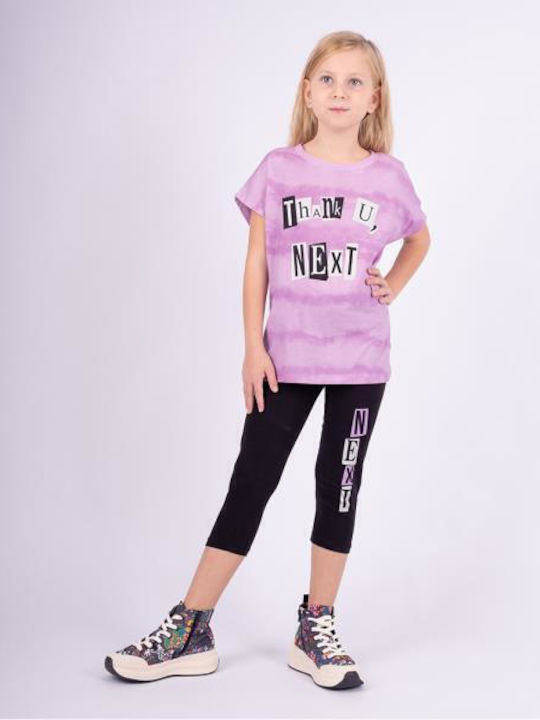 Kinder-Set mit Leggings Sommer 2Stück Lilac
