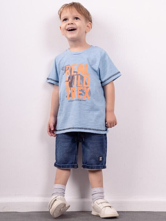 Kinder-Set mit Shorts Sommer 2Stück Light Blue