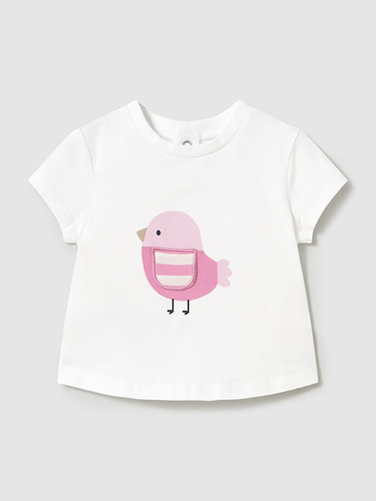 Kids' Set with Shorts Summer 3pcs White/Pink