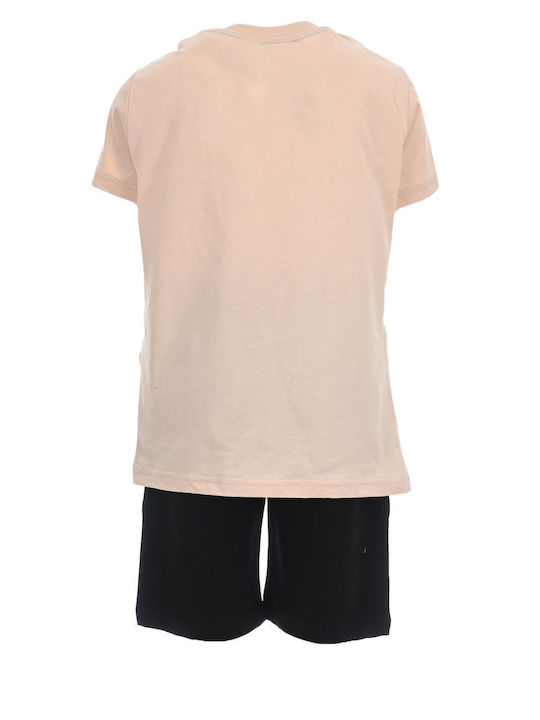 Hashtag Set Pentru Copii Cu Pantaloni Scurți Bej 2 Bucăți
