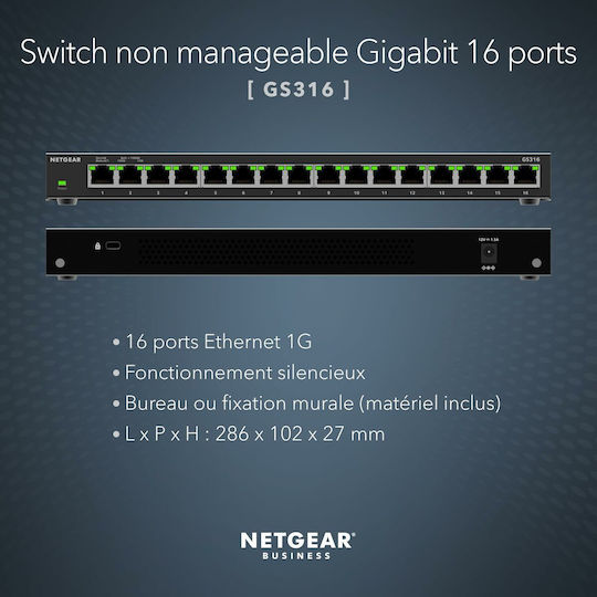 NetGear GS316-300EUS L2 Switch